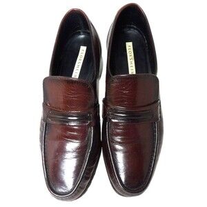 Florsheim Como Loafers Slip-On Dress Shoe Black Cherry (Brown) Size 38 7.5 Mens